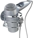 WENKO Turbo-Loc Edelstahl Haartrocknerhalter, rostfrei, Aufbewahrung Haarf&ouml;hn,