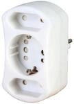 Kopp&nbsp;DUOversal-Adapter f&uuml;r 2 Europa- und 1 Schutzkontakt-Stecker oder 4