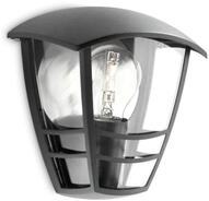Philips myGarden Wandleuchte Creek, 1x60W, E27, ohne Leuchtmittel, schwarz