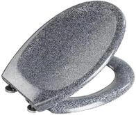 WENKO Premium WC-Sitz Ottana Granit, aus antibakteriellem Duroplast mit