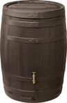 GARANTIA Regenfass BARRICA, 420 Liter, braun, Holzfass-Optik, mit Schlauchset &