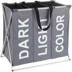 WENKO W&auml;schesammler Trio, W&auml;schekorb, 130 Liter, 3 x 43 L Sortierf&auml;cher,