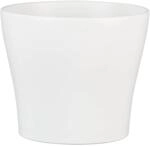 Scheurich Blumentopf 808 aus Keramik, geschwungene Form, Wei&szlig;, 19 x 16 cm