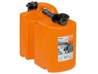 STIHL Kombi-Kanister Orange, für 5 L Kraftstoff und 3 L Sägekettenhaftöl, robuster