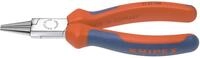 Knipex Rundzange 160 mm, glatte Spitzen, verchromt, Draht&ouml;sen Zange, DIN ISO 5745,