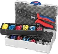 Knipex Crimp-Sortiment f&uuml;r Kabelverbinder mit Crimpzange, in Kunststoffbox