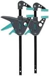 wolfcraft Einhandzwinge MINI, 2x Zwingen mit Spannweite 110 mm