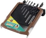 wolfcraft Holzbohrer Set Holzspiralbohrer-Set Holz Bohrer &Oslash; 3-10 mm 7-tlg