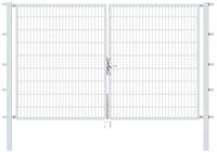 Alberts Doppeltor Flexo f&uuml;r Doppelstabmatten, mittig geteilt, feuerverzinkt, H&ouml;he