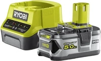 RYOBI 5133003366, Ryobi 5,0 Ah Akku & Schnellladeger&auml;t ONE+ 18 V RC18120-150 