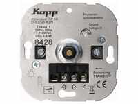 Kopp LED Dimmer Sockel mit Druck-Wechselschalter, Phasenanschnitt, LED 3 - 35...