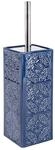 WENKO WC-Garnitur Cordoba Blau, Toilettenb&uuml;rstenhalter aus hochwertiger Keramik,