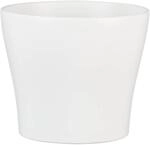 Scheurich Blumentopf 808 aus Keramik, geschwungene Form, Wei&szlig;, 21 x 19 cm