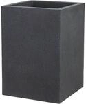 Scheurich Blumentopf Hochgef&auml;ss C-Cube High f&uuml;r Aussen, Blumens&auml;ule, Stony Black,