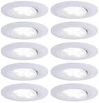Paulmann Calla flache LED Einbauleuchte, dimmbar, IP65, Neutralwei&szlig;, schwenkbar,