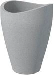 Scheurich Blumentopf Wave Globe High, Innen & Aussen, Hochgef&auml;ss in Stony Grey,