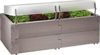 Juwel Hochbeet Timber Anzucht-Set mit Thermohauben, 130 x 60 cm, Holzoptik,