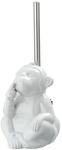 WENKO WC-Garnitur Monkey Quiet Wei&szlig;, hochwertige Keramik, Toilettenb&uuml;rstenhalter in