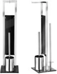 WENKO Stand WC-Garnitur Rivalta, Toilettenpapierhalter, WC-B&uuml;rstenhalter, 3 in 1,