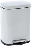 WENKO Treteimer Leno Easy-Close, lackierter Stahl, Absenkautomatik, 5 Liter,