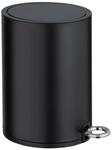 WENKO Kosmetik Treteimer Monza, 3 Liter, Edelstahl, Absenkautomatik, Beutelhalter,