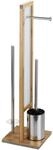 WENKO Stand WC-Garnitur Rivalta mit Toilettenpapierhalter, WC-B&uuml;rstenhalter, 3 in 1,