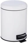 WENKO Kosmetik Treteimer Leman Schwarz 5 Liter,&nbsp;integrierter M&uuml;llbeutelhalter,