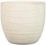 Scheurich Corteza Blumentopf aus Keramik, rund, Vainilla, 21,5 x 19,3 cm