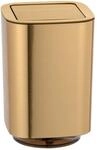 WENKO Schwingdeckeleimer Auron, Kosmetikeimer mit Schwingdeckel, 5,5 Liter, Bad,