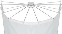 WENKO Duschschirm mit 12 Armen Edelstahl, Duschspinne, Halter f&uuml;r Duschvorhang