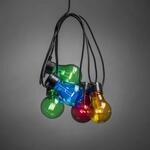 Konstsmide LED Biergartenkette&nbsp;2m L&auml;nge, 5&nbsp;x bunte&nbsp;LEDs, 6h Timer,