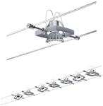 Seilsystem Mac II 7 Spots Decke Wand Strahler Chrom matt max&nbsp;7x10W 10m dimmbar
