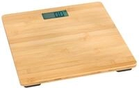 WENKO Personenwaage Bambusa aus nachhaltigem Bambus, digitale K&ouml;rperwaage bis 180 kg