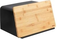 WENKO Brotkasten mit Bambusbrett, Brotbox mit integriertem Bambusschneidebrett als