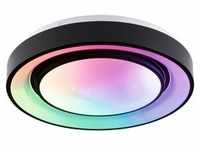 Paulmann LED Deckenleuchte mit Rainbow mit Regenbogeneffekt, 38,5 W = 250 W, Schwarz,