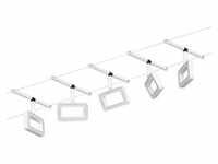 Paulmann Seilsystem Frame Basisset | Inkl LED-Leuchtmittel | 5 Spots | Warmweiss