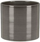 Scheurich runder Blumentopf 828 aus Keramik, Glass Grey, 28 x 25 cm