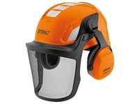 STIHL Helmset ADVANCE VENT, Motorsägen-Kopfschutz mit Gehör- und Gesichtsschutz,