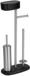 WENKO Stand WC-Garnitur mit Box Rivazza, integrierter Toilettenpapierhalter,