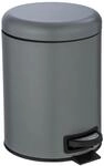 WENKO Kosmetik Treteimer Leman Schwarz 5 Liter,&nbsp;integrierter M&uuml;llbeutelhalter,
