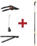 Fiskars Set Schneidgiraffe UPX86 + Baums&auml;ge + L28 & P26 Scheren