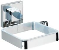 WENKO Vacuum-Loc Haartrocknerhalter Quadro Edelstahl, Badezimmer F&ouml;hnhalterung,