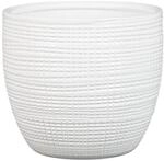 Scheurich Corteza Blumentopf aus Keramik, rund, Panna Wei&szlig;, 25,5 x 22,1 cm