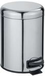 WENKO Kosmetik Treteimer Leman Schwarz 5 Liter,&nbsp;integrierter M&uuml;llbeutelhalter,