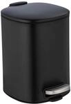 WENKO Treteimer Alassio 5 L, Badezimmereimer, hochwertiger Edelstahl Kosmetikeimer,