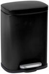 WENKO Treteimer Leno Easy-Close, lackierter Stahl, Absenkautomatik, 5 Liter,