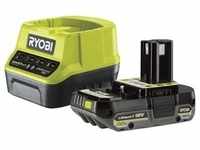 RYOBI 18 V ONE+ Akku-Starterset, RC18120-120C, inkl 2,0 Ah Akku und Schnellladegerät