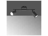 Fischer & Honsel LED Deckenleuchte Vano, GU10, max 4 W, schwarz, Deckenstrahler,