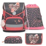 Belmil Compact Schulranzen Set 4-teilig mit Brustgurt - Bloomy Blossom Koffer24