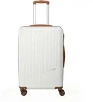 Travelite BALI Trolley mit 4 Rollen Gr&ouml;&szlig;e M - Weiss/Cognac Koffer24